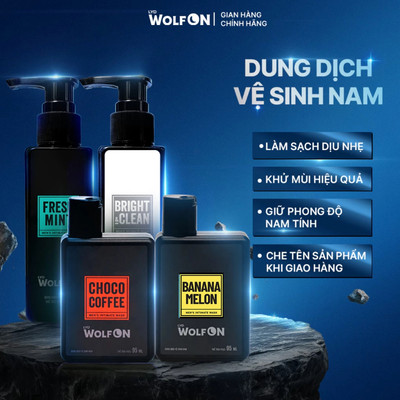 [LIVE] Dung Dịch Vệ Sinh Nam Giới LYD Wolf ON 95ml 150ml Dịu Nhẹ, Thoáng Sạch-Chăm Sóc Vùng Kín Nam