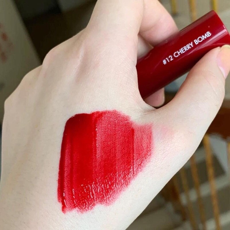 Son Juicy 12 Đỏ Cherry - Cherry Borm , Son Tint Bóng Hàn Quốc Juicy 12 Cherry Borm- Đỏ Cherry