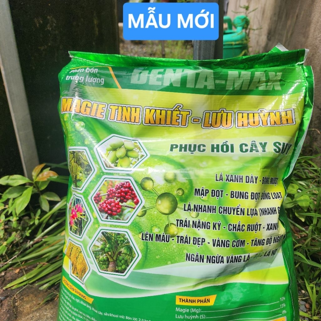 Một bao 10 ký Magie tinh khiết Lưu Huỳnh  pha 4000 lít nước  phun hoặc tưới