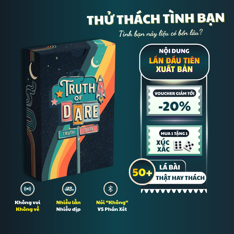Truth Or Dare, Bộ Bài Thật Hay Thách Drinking Game Gắn Kết Bạn Bè Gây Cười Cho Nhóm Bạn
