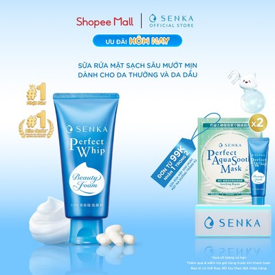 Sữa rửa mặt mướt mịn sạch sâu SENKA PERFECT WHIP 120g