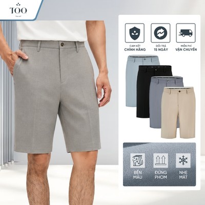 Quần Short Nam Trung Niên Đứng Form Che Khuyết Điểm Đa Năng Mặc Đi Chơi Đi Dạo Phố  TQQ Q96S
