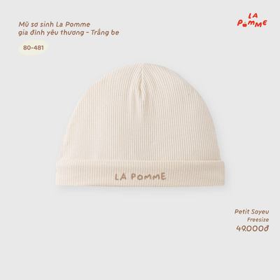 Mũ sơ sinh La Pomme gia đình yêu thương - Sợi Petit Soyeu thoáng mát - Bé trai/gái - Freesize