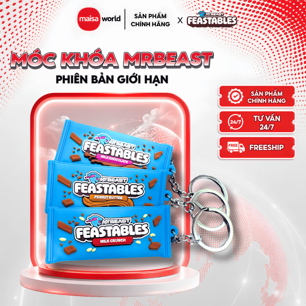 Móc khóa độc quyền MrBeast Feastables