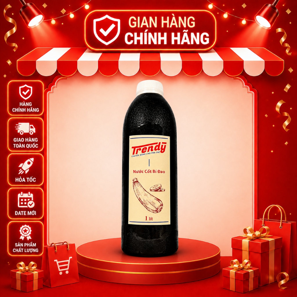 Nước Cốt Bí Đao Trendy 1L | Nước Cốt Bí Đao Pha Chế | Nguyên Liệu Làm Trà Bí Đao Cho Quán