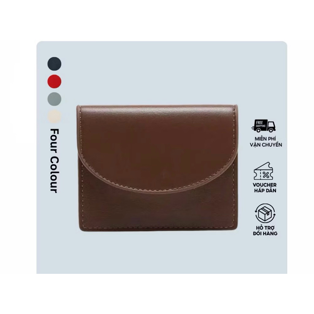 Ví nữ, bóp nữ cầm tay sz10.5 da mềm nhỏ gọn 3 ngăn bỏ vừa GPLX, BH, thẻ,... A1