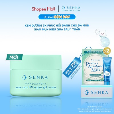 Kem Dưỡng 3X Dưỡng Da Dành Cho Da Mụn SENKA ACNE CARE 3X REPAIR GEL CREAM