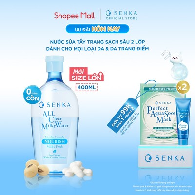 Nước tẩy trang Senka 2 lớp Senka A.L.L Clear Milky Water 400ML