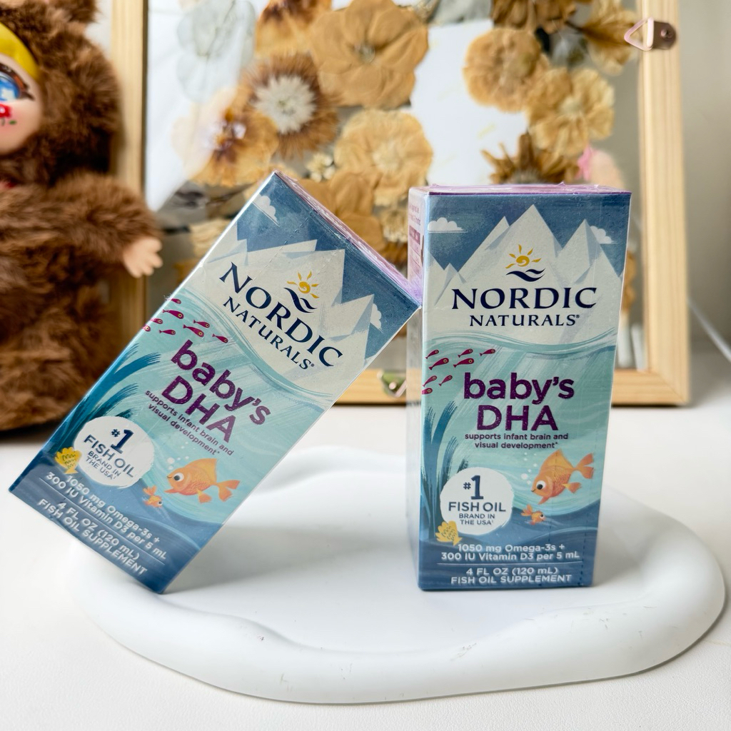 (Hàng Mỹ) Nordic Naturals Baby’s DHA 120ml – Dầu Cá Omega-3 DHA Cho Bé, Hỗ Trợ Phát Triển Não Bộ & T