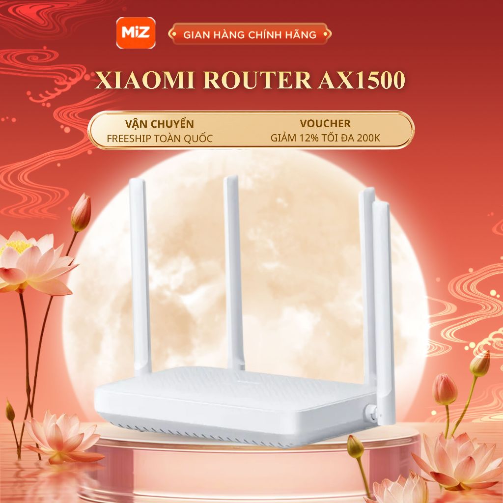 Bộ Phát Sóng Wifi Xiaomi Router AX1500 EU Gigabit Edition - Bảo Hành 12 Tháng