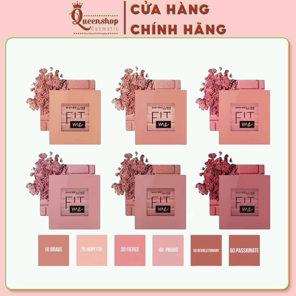 [HOẢ TỐC] Má hồng Maybelline Fit Me chính hãng – Lên màu tự nhiên, lâu trôi, kiềm dầu tốt - MBL01