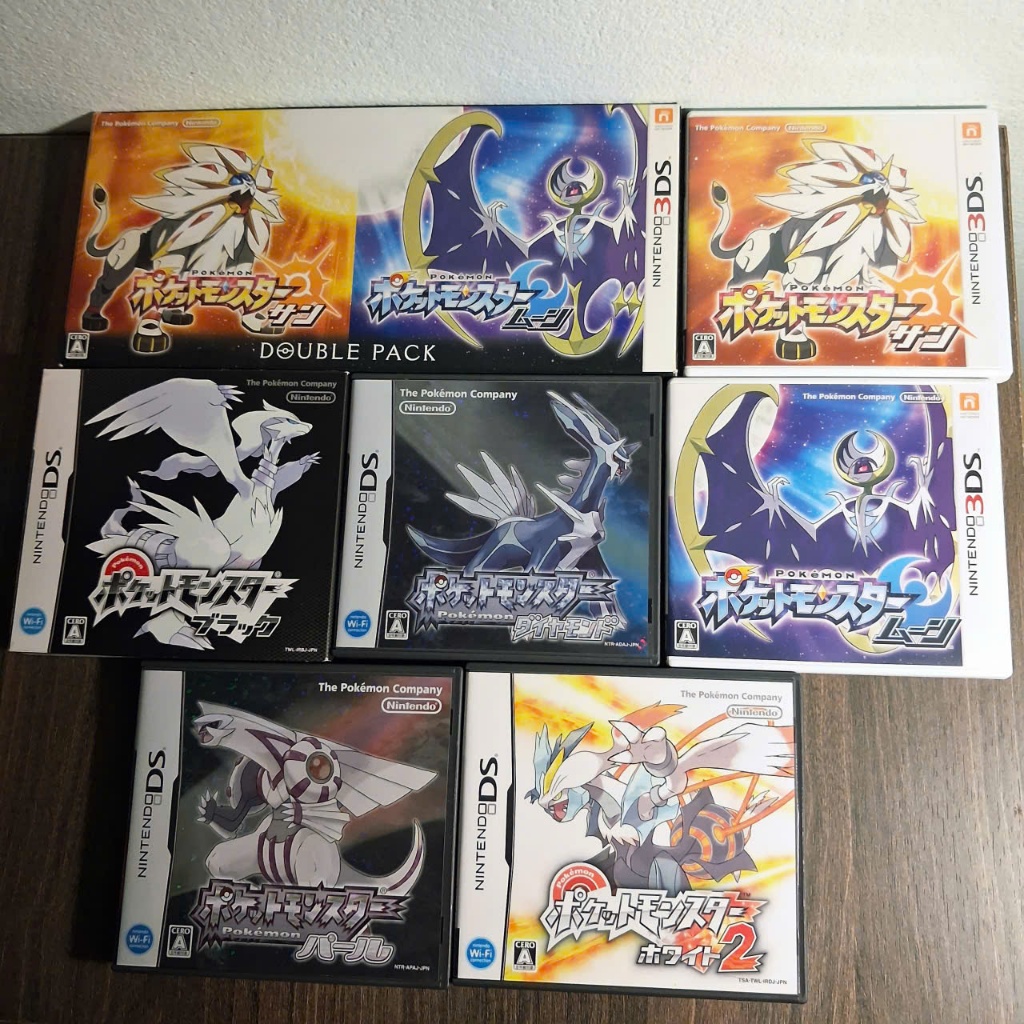Băng Pokemon Pearl Diamond Black White 2 Sun Moon DS 3DS Nhật Fullbox