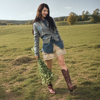 Váy WHO.A.U Corduroy Short Tiered Skirt_WHWHGB921F