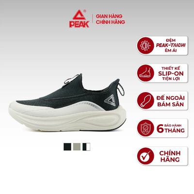 Giày Chạy Bộ PEAK TAICHI x Slip-on - Đệm Êm, Đàn Hồi, Thoáng Khí, Phù Hợp Mọi Hoạt Động ET59305H