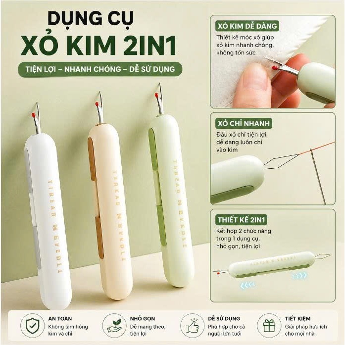 Dụng Cụ Xỏ Kim Chỉ Cắt Chỉ 2 Trong 1 Dụng Cụ Xỏ Kim Chỉ Nhanh Tiện Lợi Siêu Rẻ (Giao Màu Ngẫu Nhiên)