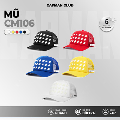 Mũ lưỡi trai nam nữ in ngôi sao CM106, nón kết lưỡi trai unisex đủ màu CAPMAN CLUB dễ phối đồ