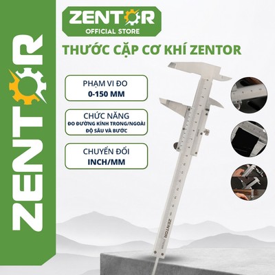 Thước Kẹp Cặp Cơ Khí ZENTOR 150mm - Chất Liệu Thép Cacbon Bền Chống Mòn Chính Xác