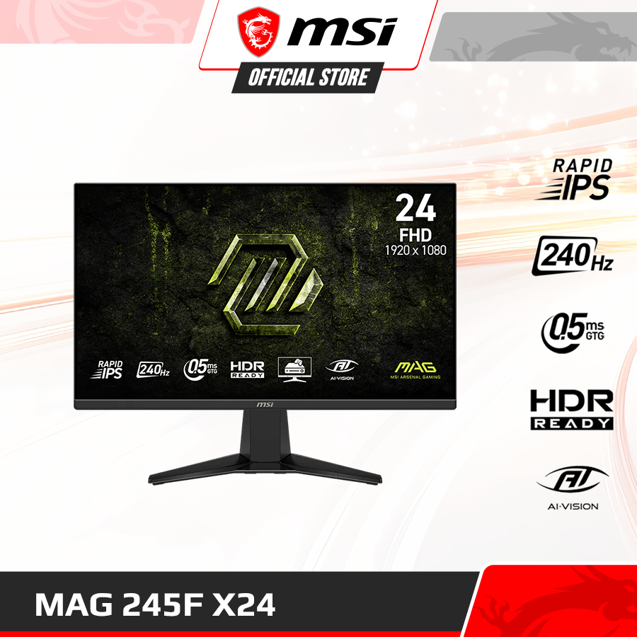 Màn hình chơi game MSI MAG 245F X24 FHD - 23.8 Inch, Rapid IPS, 240 Hz, 0.5ms