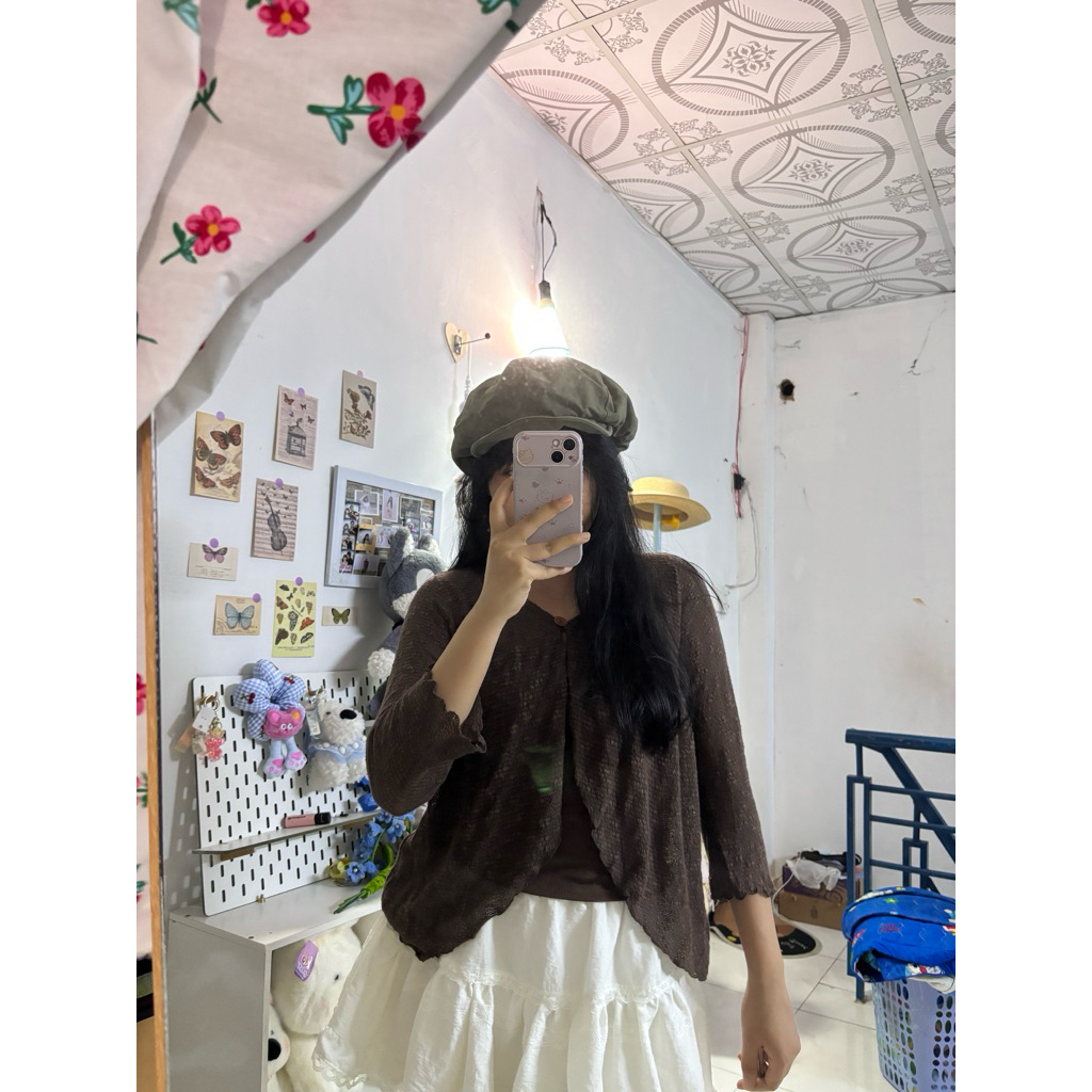 áo cardigan nâu 2hand