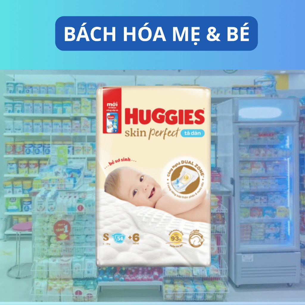 (COMBO 2 BỊCH 54 MIẾNG ) TẢ DÁN HUGGIES CỰC ĐẠI S54