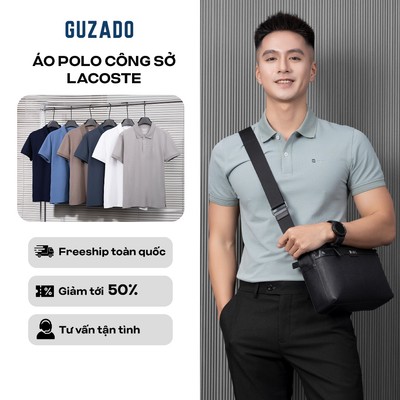 Áo Polo Nam GUZADO Vải Cotton Thoáng Khí, Thấm Hút Tốt, form Sang Trọng Lịch Lãm GPL002-GCPS25S002