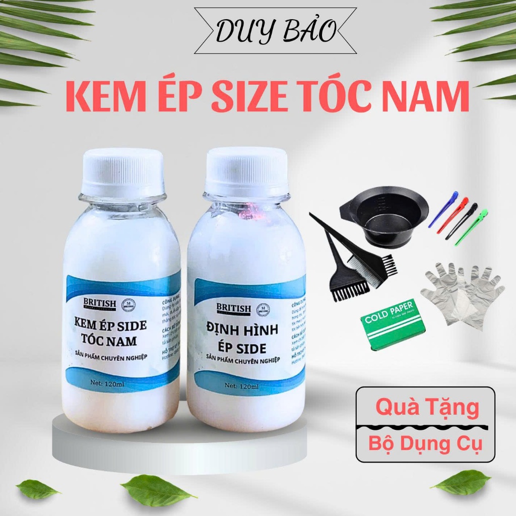 Kem ép Side tóc nam BRITISH M Men's Style Down Perm, Kem ép side chai 240ml | Duybaoshop