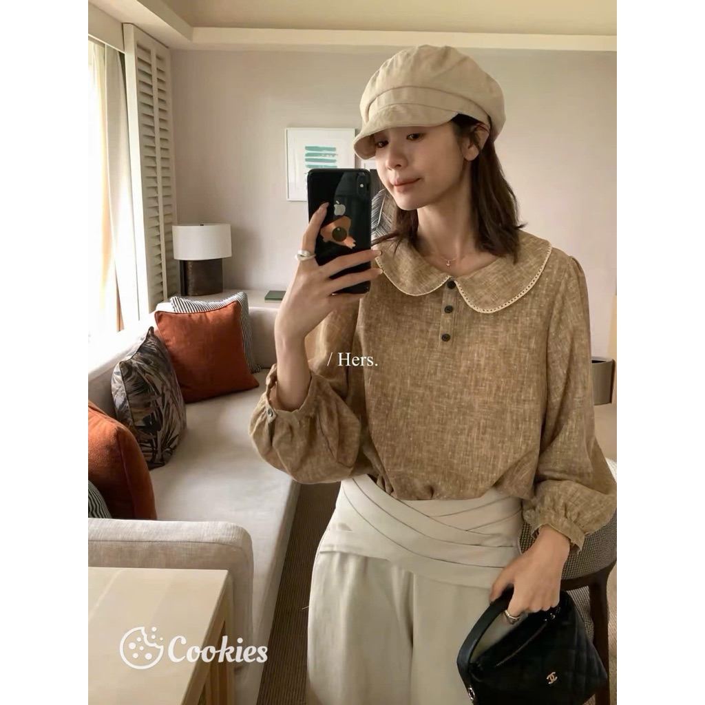 [Pre oder] 𝐁𝐞𝐭𝐭𝐲 𝐬𝐭𝐮𝐝𝐢𝐨 | Áo sơ mi chuẩn Her's sumi l1
