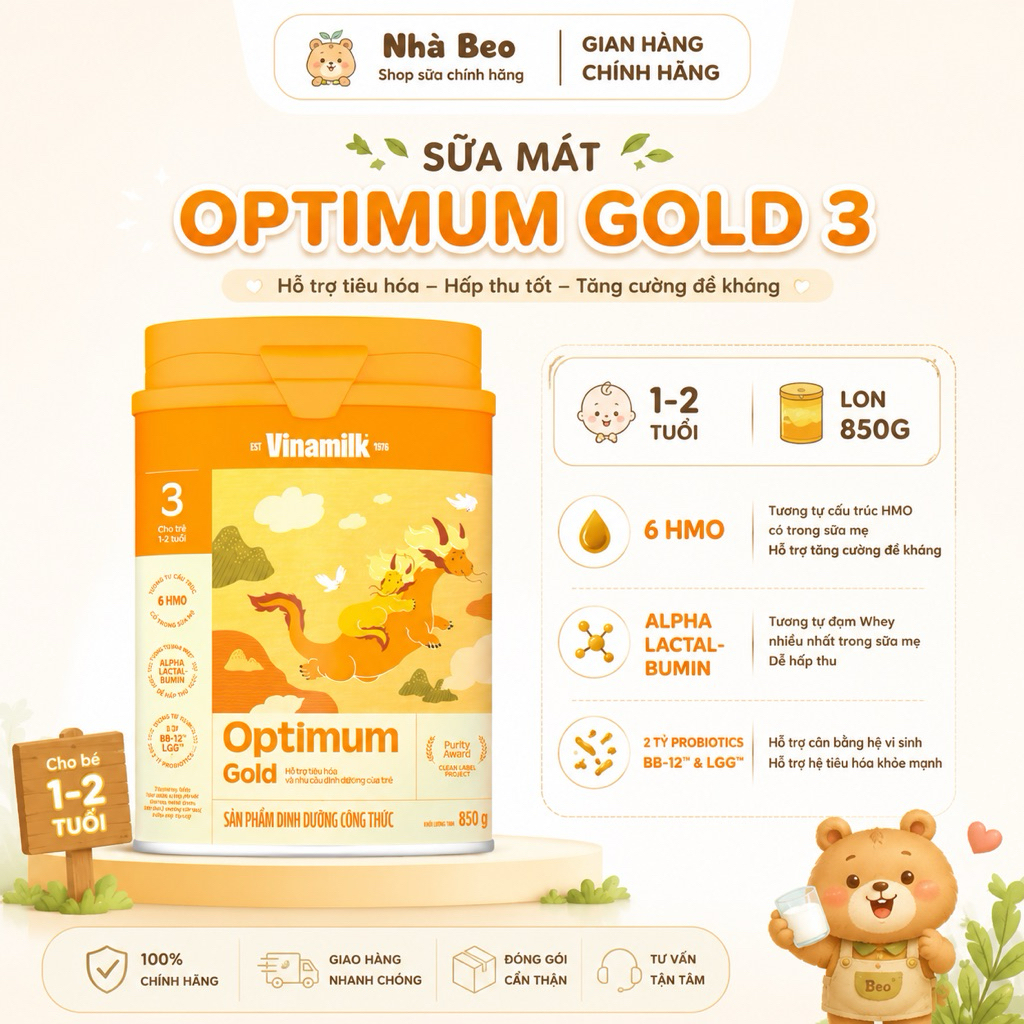 Sữa Bột Vinamilk Optimum Gold 3 - lon 850 g