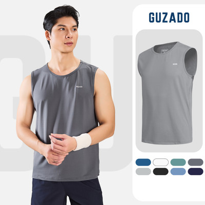 Áo Tanktop Nam Thể Thao GUZADO Thông Hơi Siêu Thoáng,Co Giãn 4 Chiều, Chạy Bộ, Gym Thoải Mái GTT01-GATT25S001
