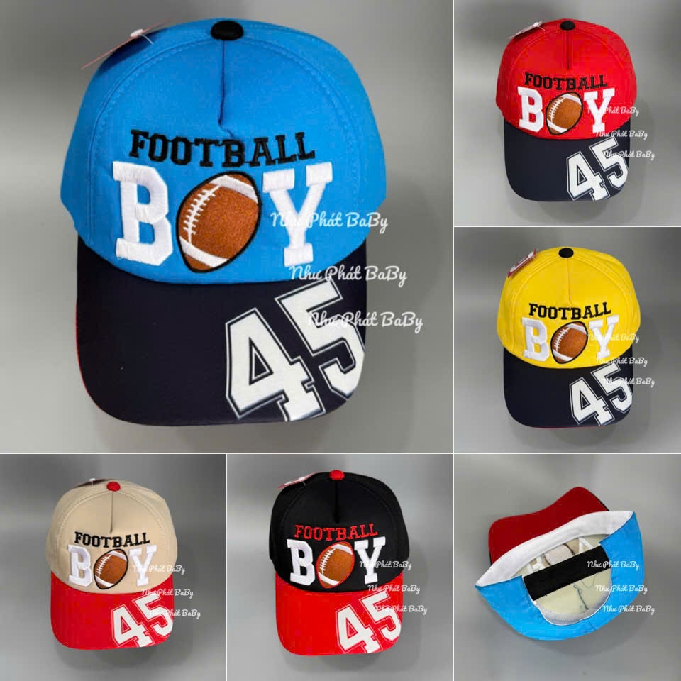 [ 4 - 8 TUỔI ] NÓN KẾT BÓNG CHÀY BOY FOOTBALL CHO BÉ ĐAM MÊ ĐÁ BÓNG - MŨ BÓNG CHÀY CHO BÉ TRAI