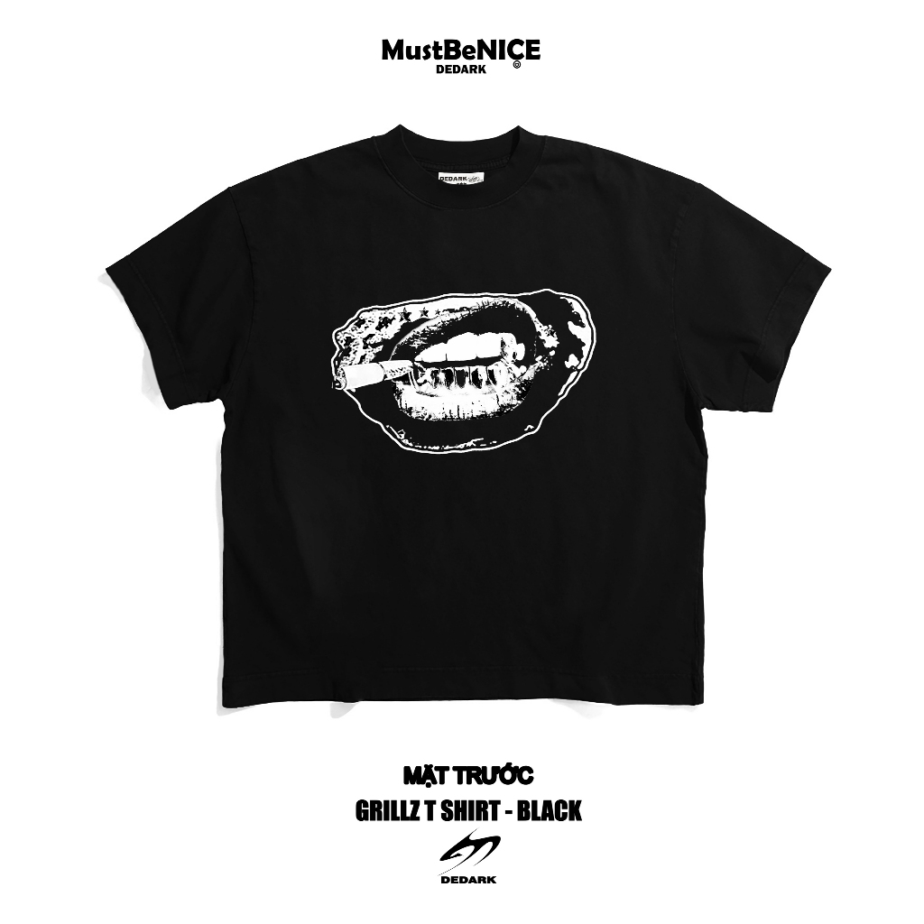 Áo thun boxy 𝐆𝐑𝐈𝐋𝐋𝐙 DEDARK nam/nữ