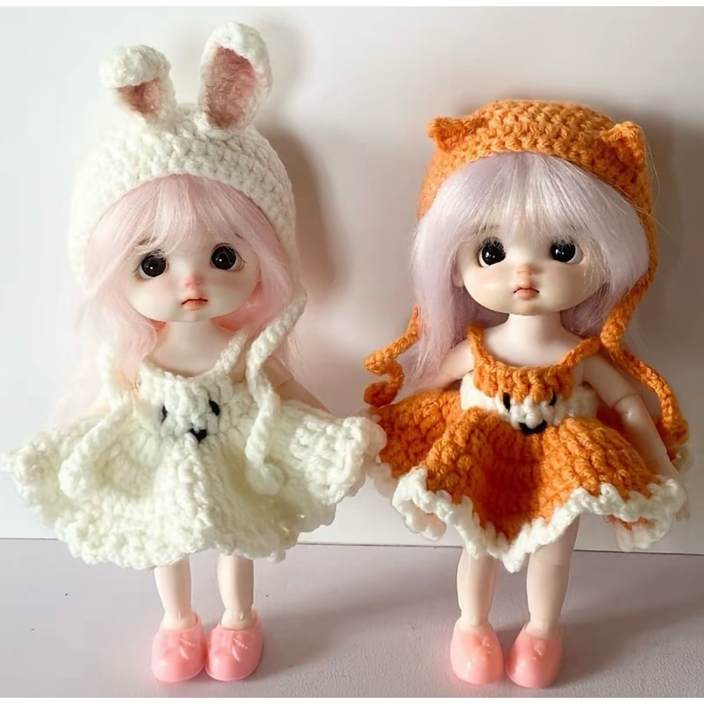 Set váy con vật len cute dành cho doll 16-17cm ( chỉ bán váy)