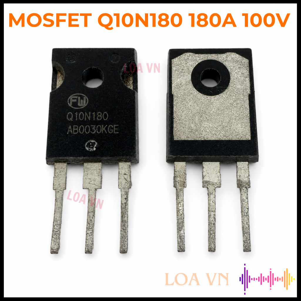 Q10N180 MOSFET 180A 100V TO-247 Dùng Cho Mạch DC-DC Inverter Motor từ LOA VN