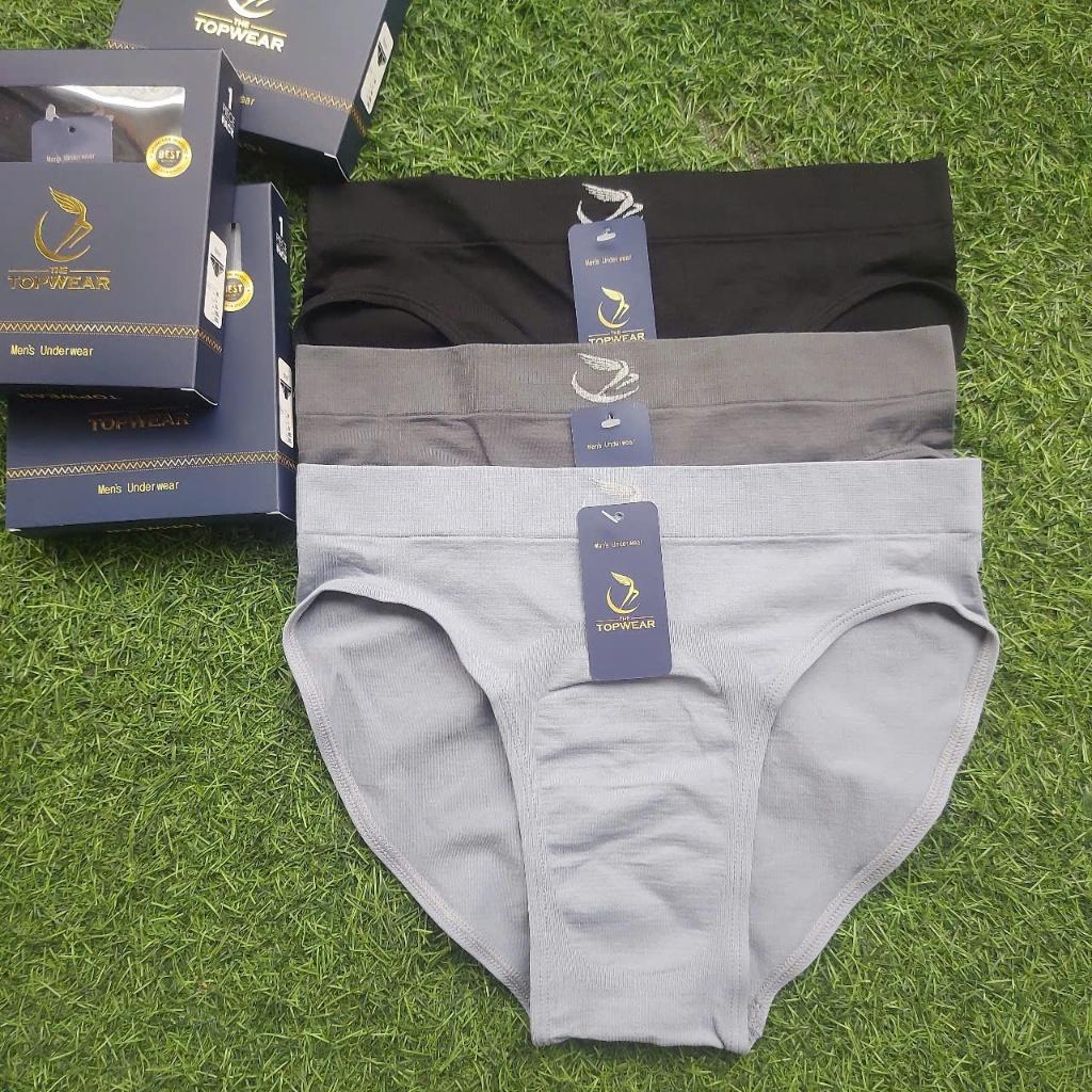 Combo 3 quần lót seamless tam giác TOPWEAR brief vải mềm mịn, thoáng khí, thấm hút, co giãn 4 chiều,