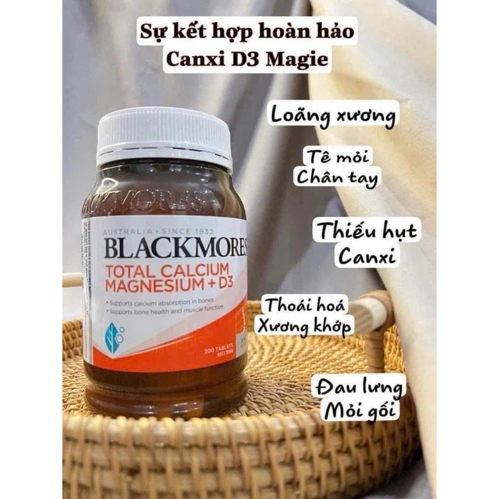 Viên uống Blackmores Bone Health Total Calcium Magnesium + D3