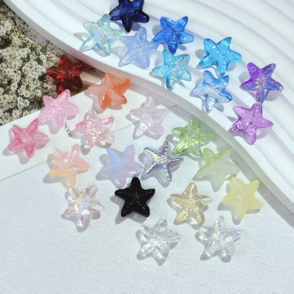 Hạt Cườm Làm Vòng Tay Handmade Hình Ngôi Sao biển Style Pastel Mori Girl Vintage.