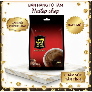 Dennhi_b100_cà phê g7 hòa tan đen không đường bịch 100 gói