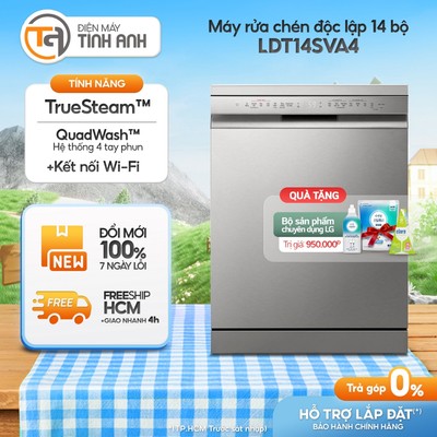 Máy Rửa Chén Độc Lập LG 14 Bộ LDT14SVA4 - [GIAO 0Đ HCM]