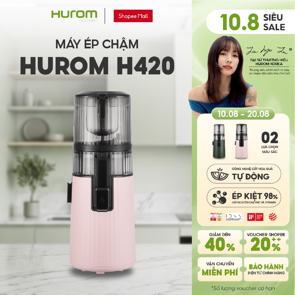 Máy ép chậm Hurom H420, Máy ép trái cây Hurom H420 - Bảo hành chính hãng 10 năm - Phân phối độc quyề