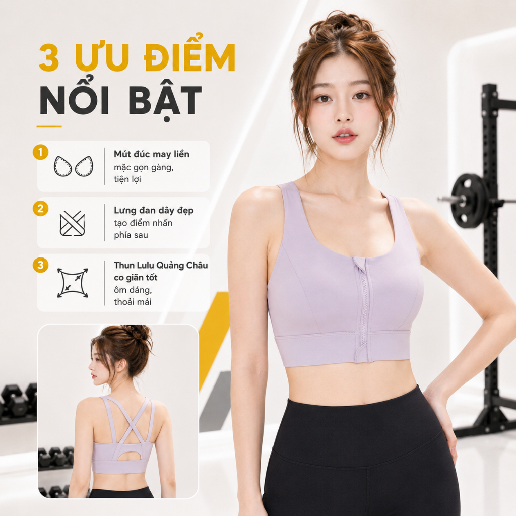 BR80 — Bra thể thao nữ mút đúc 4