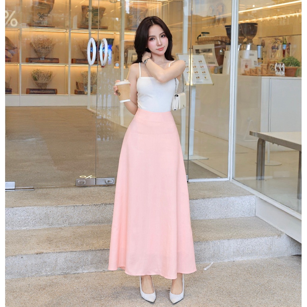 Chân váy dài "Rose" nữ tính thời trang SHEMII Clothing
