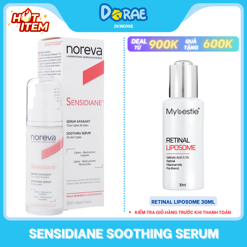 NOREVA I Serum dưỡng da và cấp ẩm Noreva Sensidiane Soothing Serum
