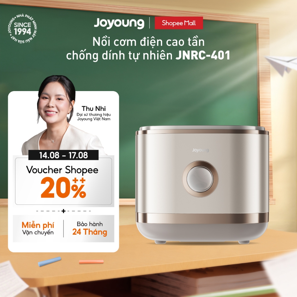 Nồi cơm điện cao tần 1.5L Joyoung JNRC-401 | Chống dính tự nhiên | Công suất 1200W