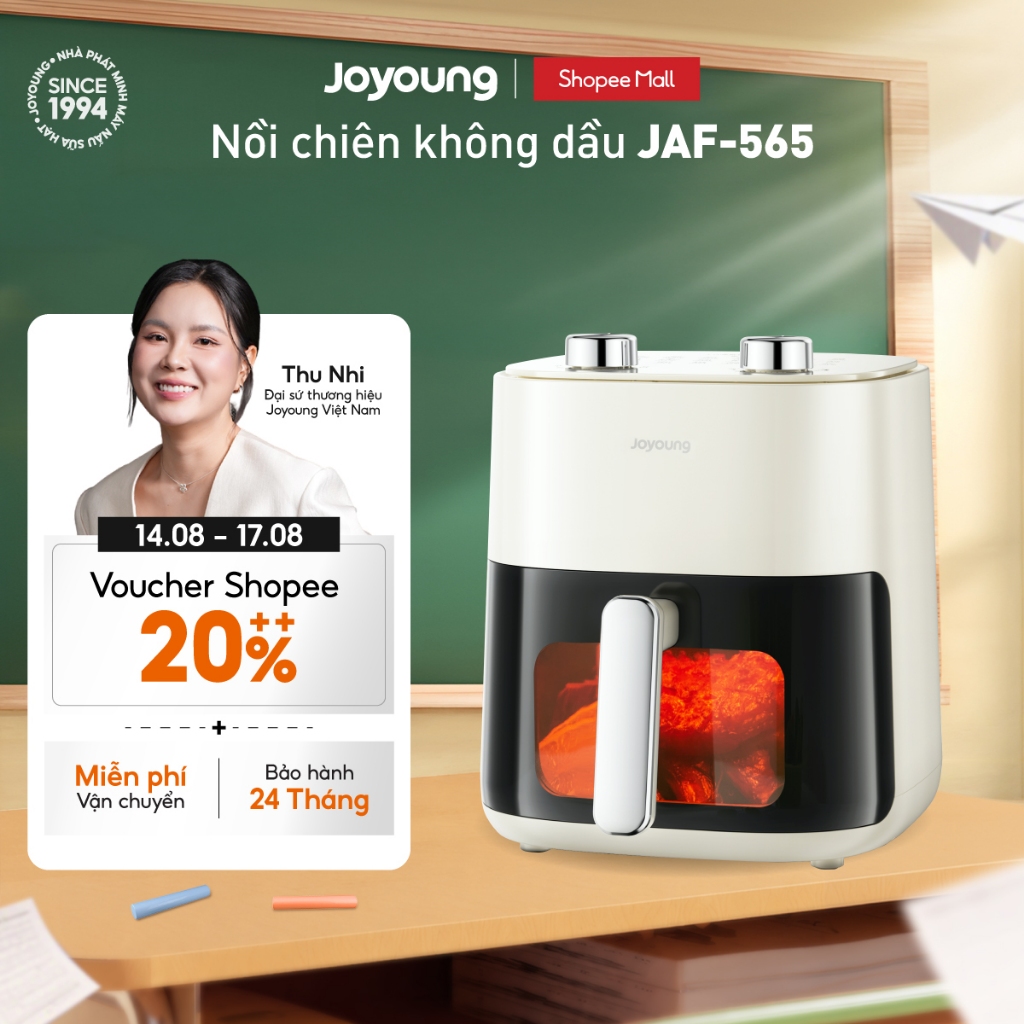 Nồi chiên không dầu 5L Joyoung JAF-565 | Công suất 1500W | Điều khiển núm xoay
