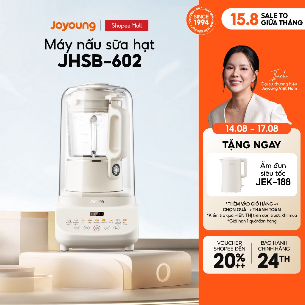 Máy nấu sữa hạt đa năng 1.5L 1000W Joyoung JHSB-602