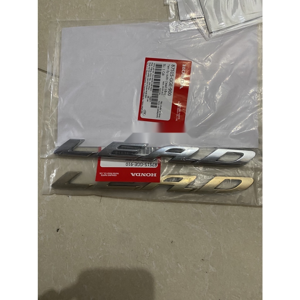 Tem Sườn Lead 110 Chữ Nổi 1 ( Cái ) Honda