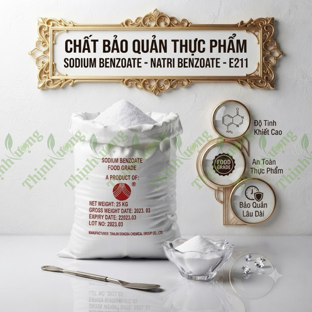 1KG Sodium Benzoate E211 - Natri Benzoate - Dongda - Chất Bảo Quản Thực Phẩm - Phụ Gia Thực Phẩm lộ