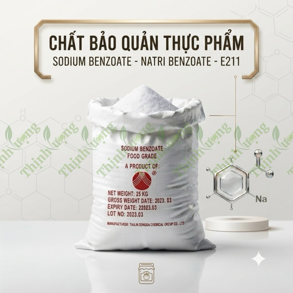 5-10KG Sodium Benzoate E211 - Natri Benzoate - Dongda - Chất Bảo Quản Thực Phẩm - Phụ Gia Thực Phẩm