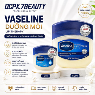 Vaseline Dưỡng Môi Original Lip Therapy – Dưỡng Ẩm Mềm Mịn Bảo Vệ Môi – Hũ 5ml & 50ml | DCPX.7Beauty