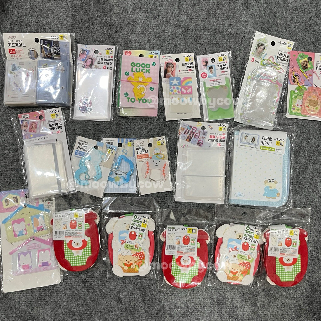 [SẴN] Móc khoá Daiso Hàn | holder Daiso | collect book Daiso đựng thẻ bo góc